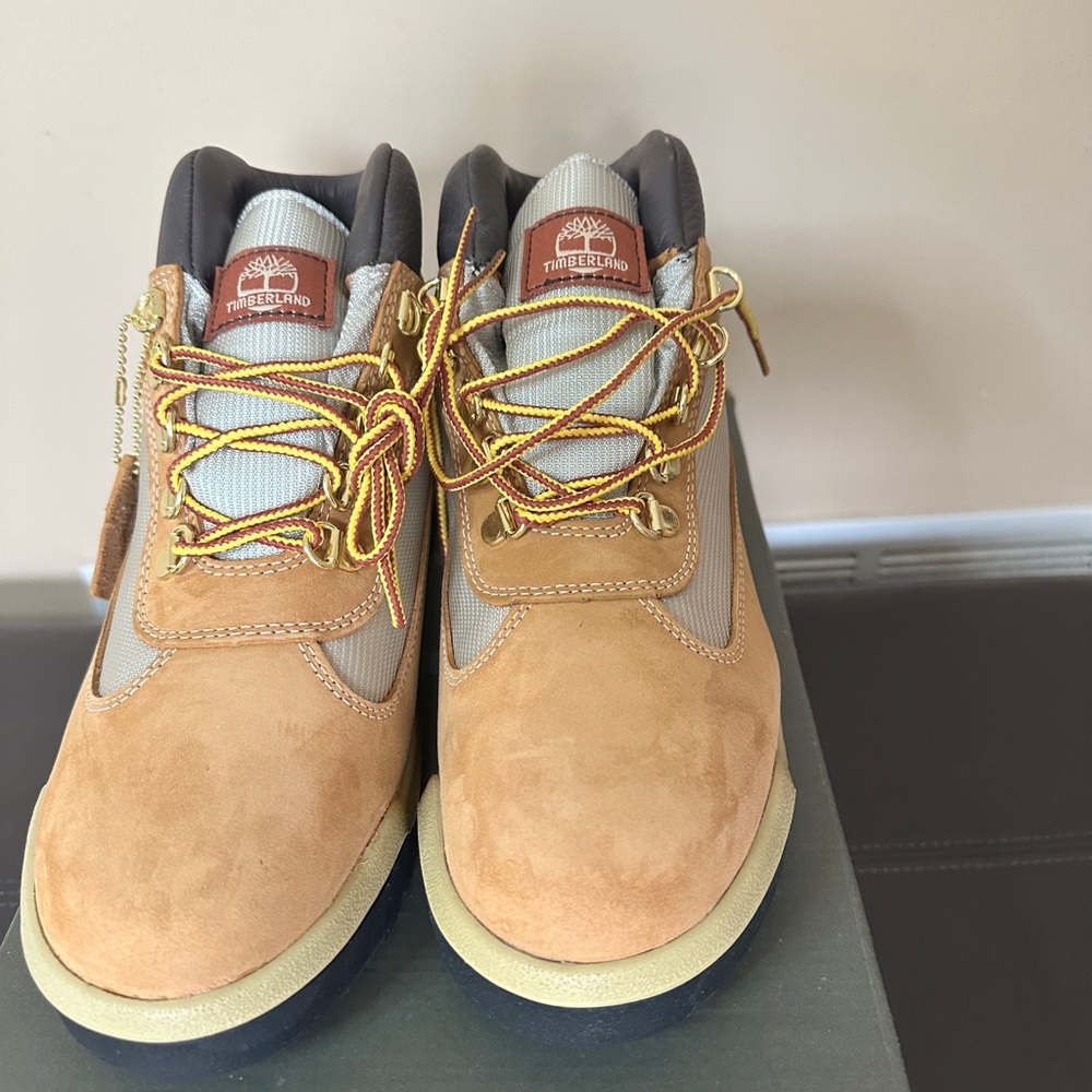 Timberland Men's Tan and Gray Hiking Boots